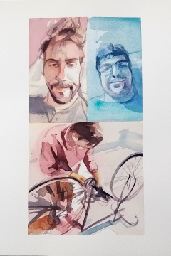 Jose Sanchez Peinado_Watercolor Artist_Lockdown Portraits (6)