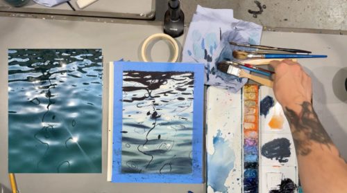 Water Pack – Reflections, Ripples & Paddle Surfer