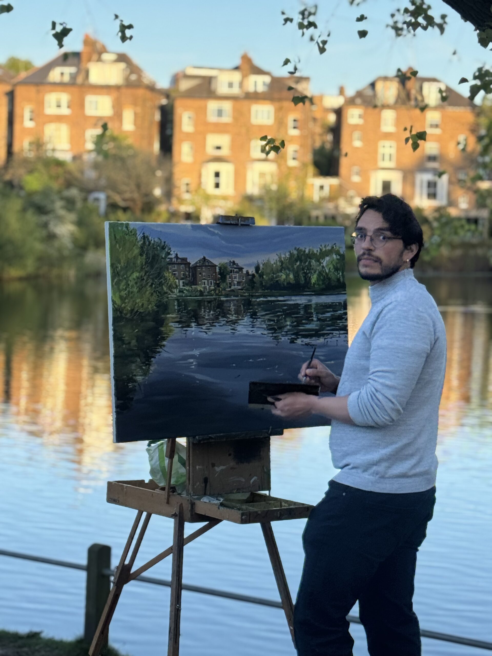 José painting at Hampstead Heath